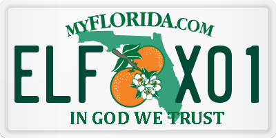 FL license plate ELFX01