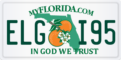 FL license plate ELGI95
