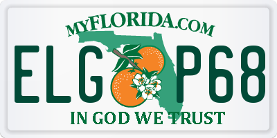 FL license plate ELGP68