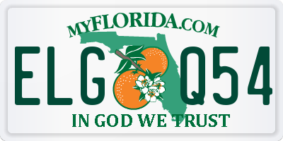 FL license plate ELGQ54