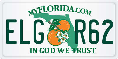 FL license plate ELGR62