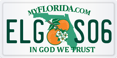 FL license plate ELGS06