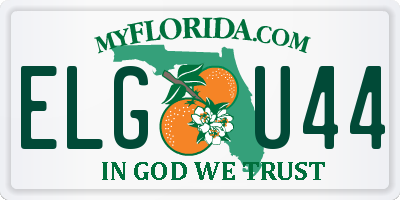 FL license plate ELGU44
