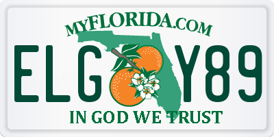 FL license plate ELGY89