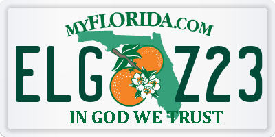 FL license plate ELGZ23