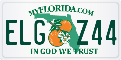 FL license plate ELGZ44