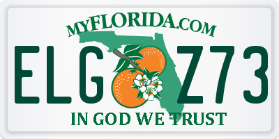 FL license plate ELGZ73