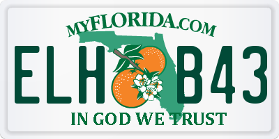 FL license plate ELHB43