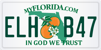 FL license plate ELHB47