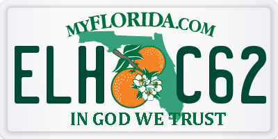 FL license plate ELHC62