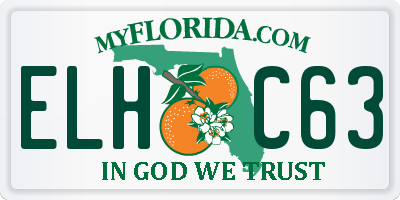 FL license plate ELHC63