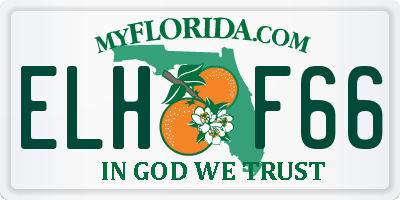 FL license plate ELHF66