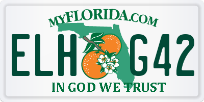 FL license plate ELHG42