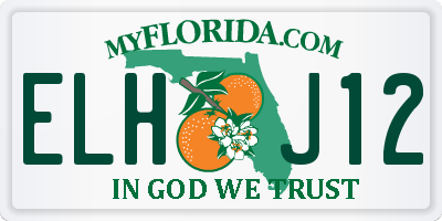 FL license plate ELHJ12