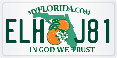 FL license plate ELHJ81