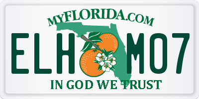 FL license plate ELHM07