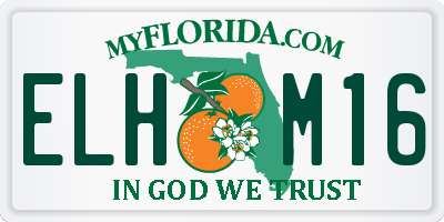 FL license plate ELHM16