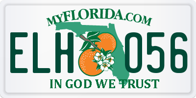 FL license plate ELHO56