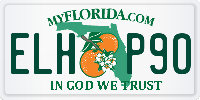 FL license plate ELHP90