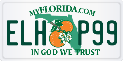 FL license plate ELHP99