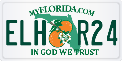 FL license plate ELHR24