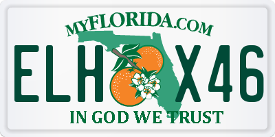 FL license plate ELHX46