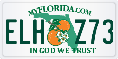 FL license plate ELHZ73