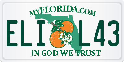 FL license plate ELIL43