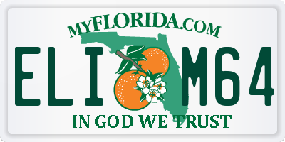 FL license plate ELIM64