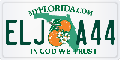 FL license plate ELJA44