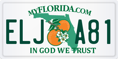 FL license plate ELJA81