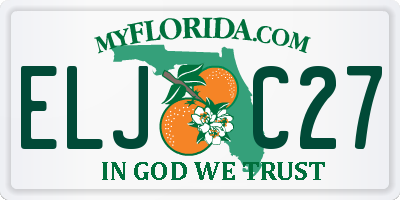 FL license plate ELJC27