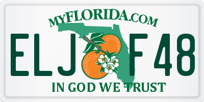 FL license plate ELJF48