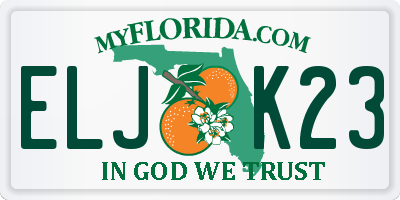 FL license plate ELJK23