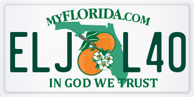 FL license plate ELJL40