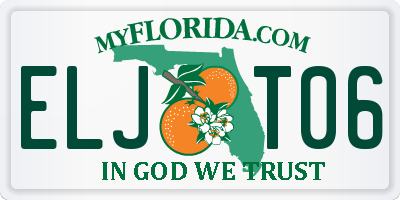FL license plate ELJT06