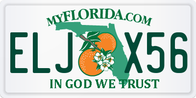 FL license plate ELJX56