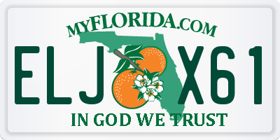 FL license plate ELJX61