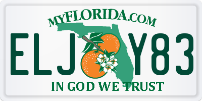 FL license plate ELJY83