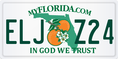 FL license plate ELJZ24
