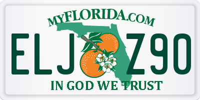 FL license plate ELJZ90