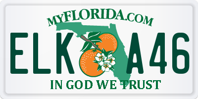 FL license plate ELKA46