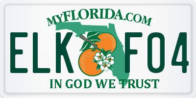 FL license plate ELKF04