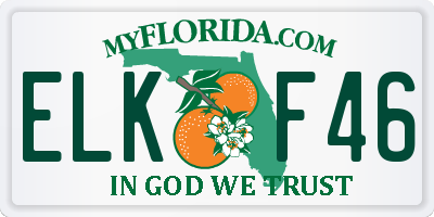 FL license plate ELKF46