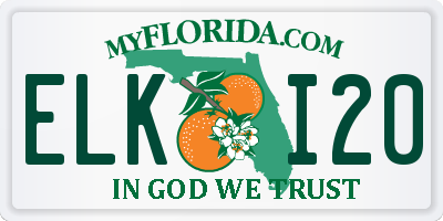 FL license plate ELKI20