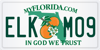 FL license plate ELKM09
