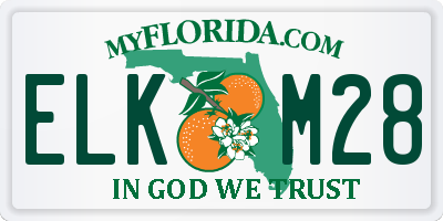 FL license plate ELKM28