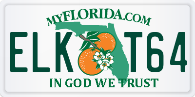 FL license plate ELKT64