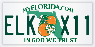 FL license plate ELKX11