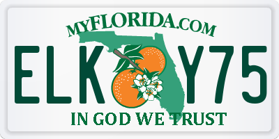 FL license plate ELKY75